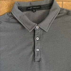 Robert Barakett Short Sleeve Polo Men’s Medium Black Gray